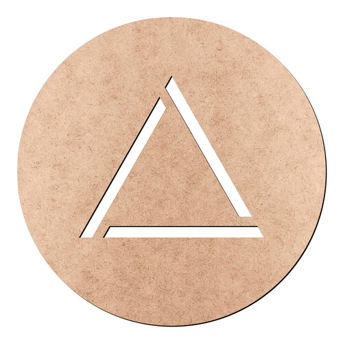 Recorte Círculo Símbolo Fogo / MDF 3mm