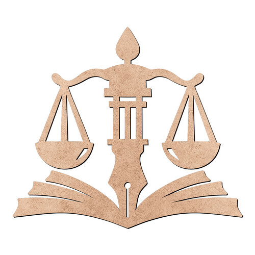 Recorte Símbolo Advocacia e Justiça / MDF 3mm