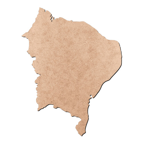 Recorte Mapa Nordeste / MDF 3mm