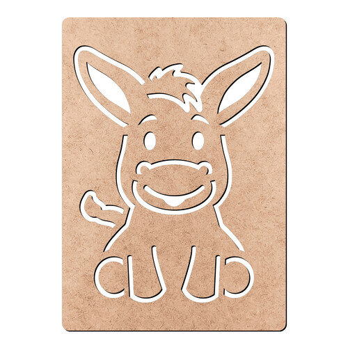 Recorte Stencil Burrinho / MDF 3mm