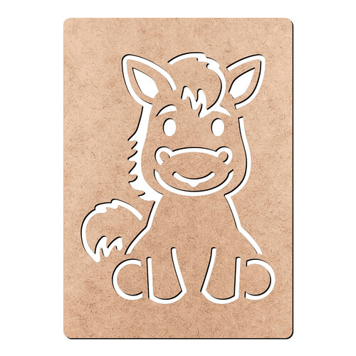 Recorte Stencil Cavalinho / MDF 3mm