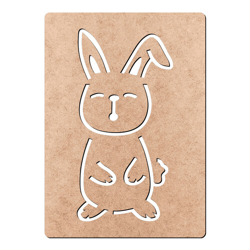 Recorte Stencil Coelhinho / MDF 3mm