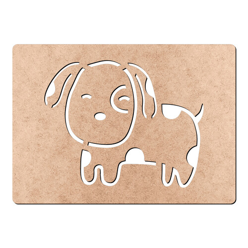 Recorte Stencil Cachorrinho / MDF 3mm