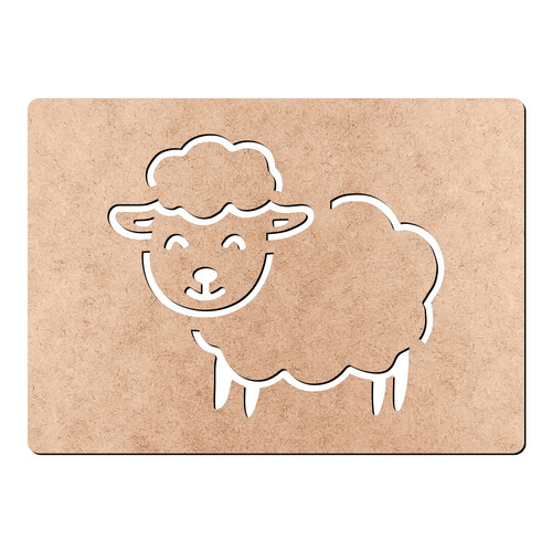 Recorte Stencil Ovelhinha / MDF 3mm