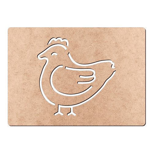 Recorte Stencil Galinha / MDF 3mm