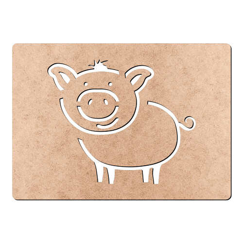 Recorte Stencil Porquinho / MDF 3mm