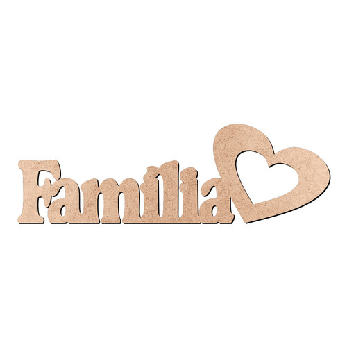 Recorte Família Coração / MDF 3mm