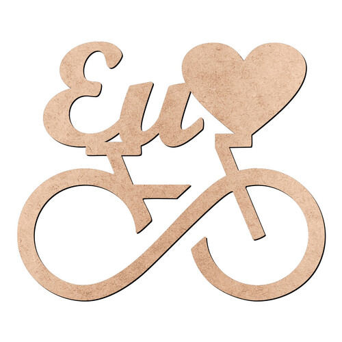 Recorte Eu Amo Bike / MDF 3mm