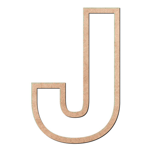 Recorte Borda Letra J / MDF 3mm