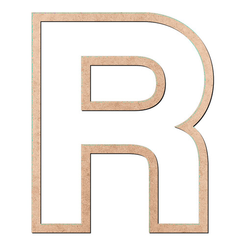 Recorte Borda Letra R / MDF 3mm