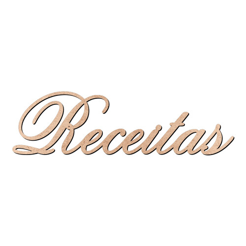 Recorte Receitas Old Script / MDF 3mm