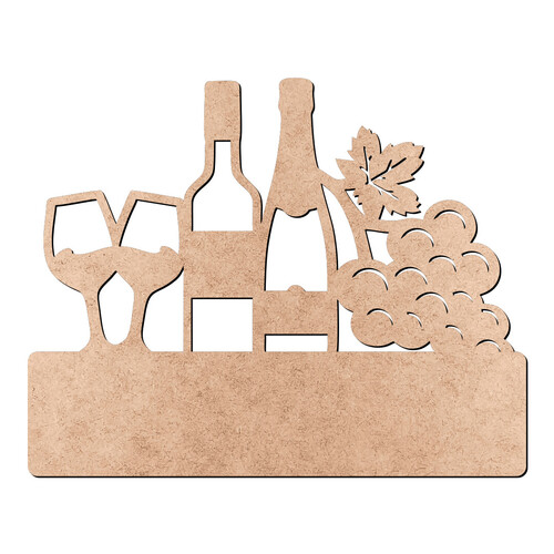 Recorte Plaquinha Vinhos / MDF 3mm