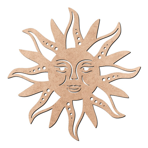 Recorte Sol Rosto / MDF 3mm