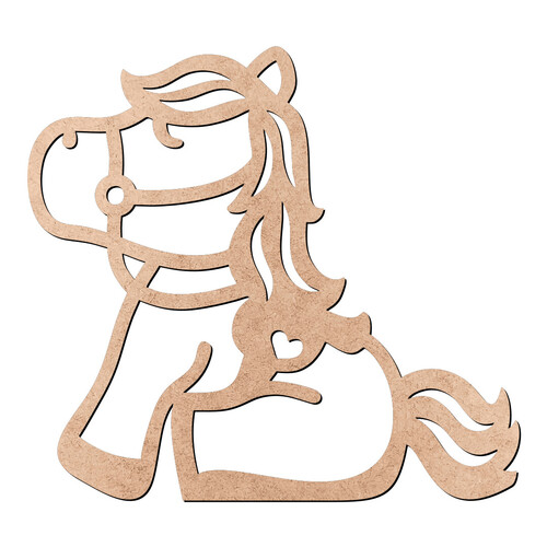 Recorte Cavalinho Sentado / MDF 3mm