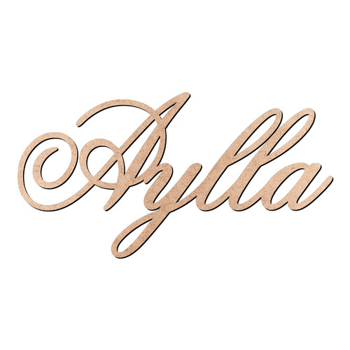 Recorte Aylla Old Script / MDF 3mm