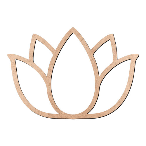 Recorte Flor Vazada Lótus / MDF 3mm