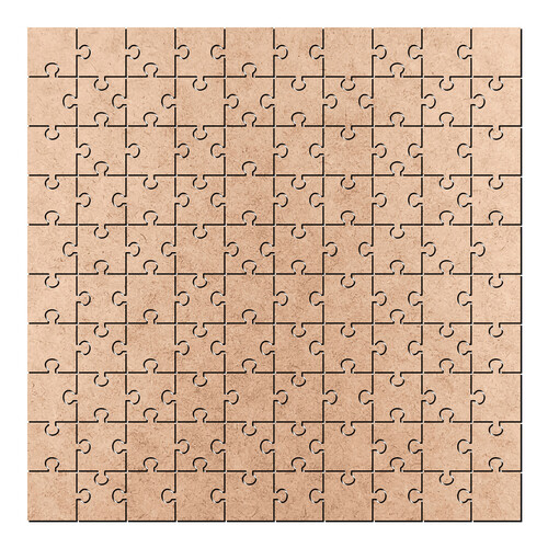 Recorte Quebra Cabeça Quad 100 Peças / MDF 3mm