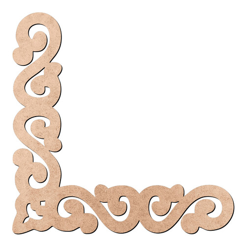 Recorte Cantoneira Arabesco / MDF 3mm