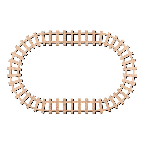 Recorte Trilhos Trem / MDF 3mm