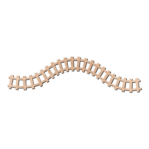 Recorte Trilhos Trem Ondulado / MDF 3mm