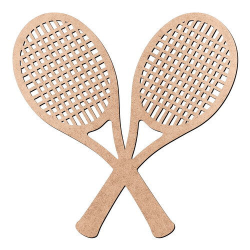 Recorte Raquetes Tênis Cruzadas / MDF 3mm