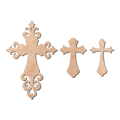Recorte Kit 3 Cruzes / MDF 3mm