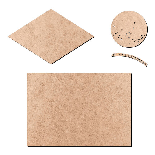 Recorte Kit Placa Bandeira do Brasil / MDF 3mm