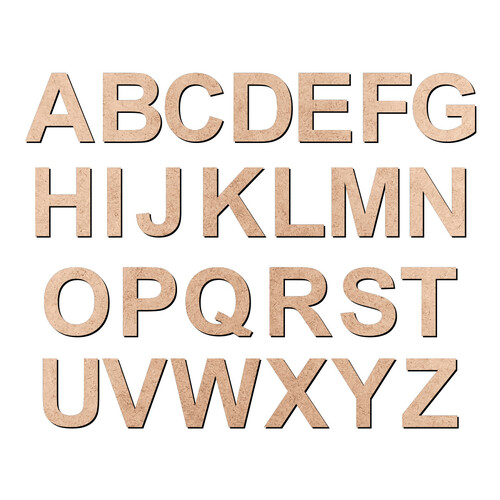 Recorte Kit Alfabeto Arial Simples / MDF 3mm