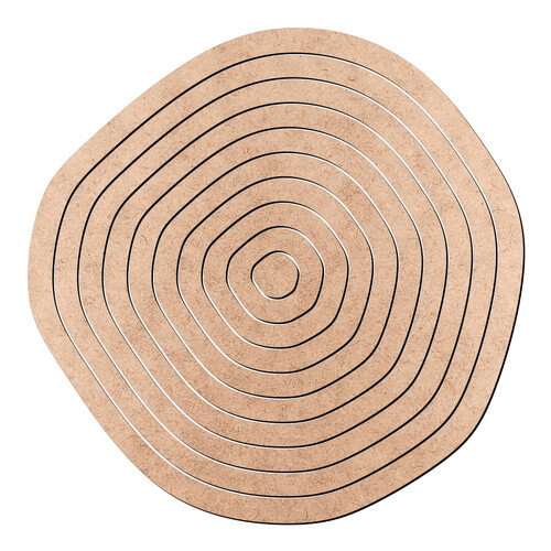 Recorte Gabarito Anéis Orgânico / MDF 3mm