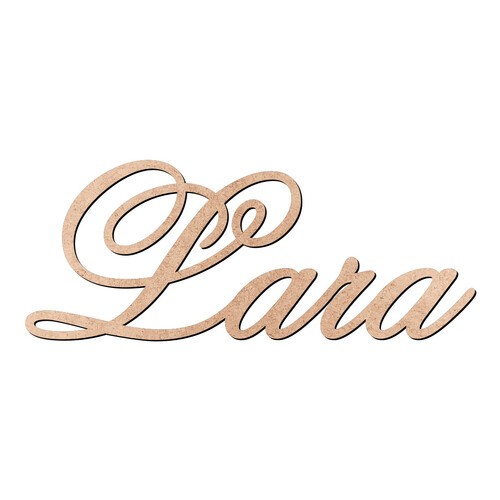 Recorte Lara Old Script / MDF 3mm