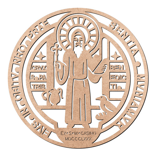 Recorte Medalha São Bento / MDF 3mm