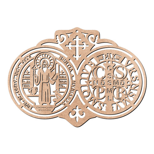 Recorte Medalha São Bento Completa / MDF 3mm
