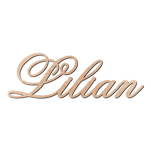 Recorte Lilian Old Script / MDF 3mm