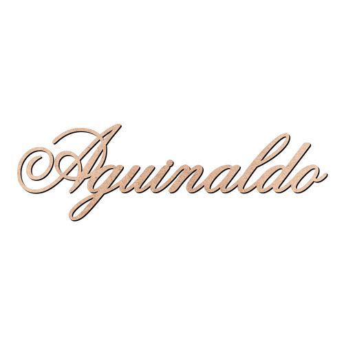 Recorte Aguinaldo Old Script / MDF 3mm