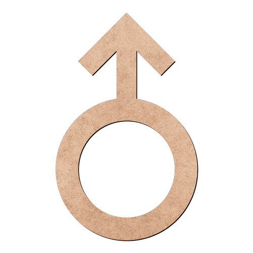 Recorte Símbolo Masculino / MDF 3mm