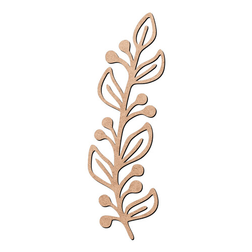 Recorte Ramo Folhas / MDF 3mm