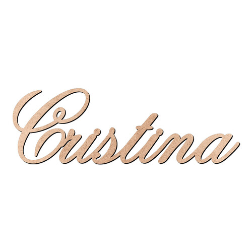 Recorte Cristina Old Script / MDF 3mm