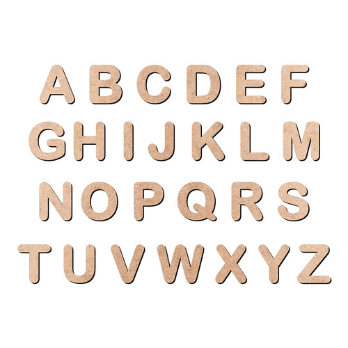 Recorte Kit Alfabeto Arial Arredondado / MDF 3mm