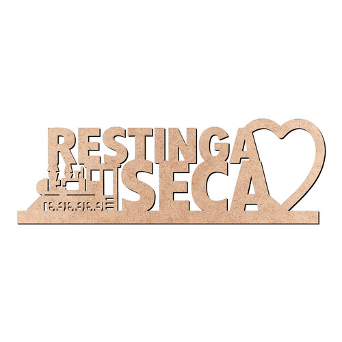 Recorte Letreiro Restinga Seca / MDF 3mm