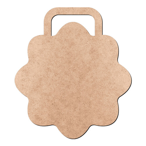 Recorte Medalha Ondulada / MDF 3mm