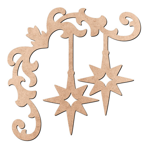 Recorte Arabesco Estrelas / MDF 3mm