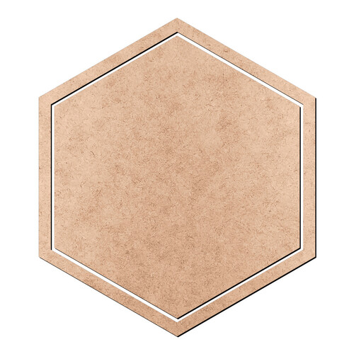 Recorte Mini Bastidor Hexágono 4 cm / MDF 3mm