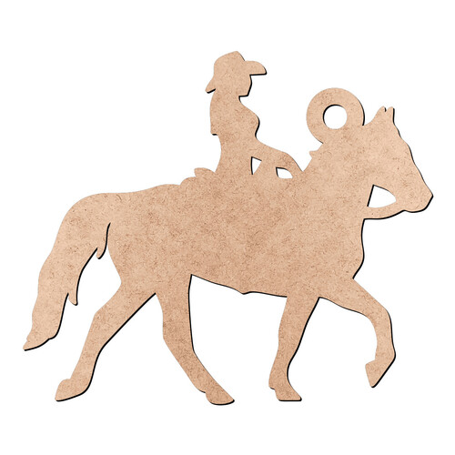 Recorte Mulher Cavalo Furinho / MDF 3mm