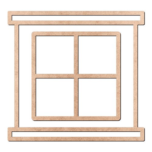 Recorte Janela Decorativa 2 Partes / MDF 3mm