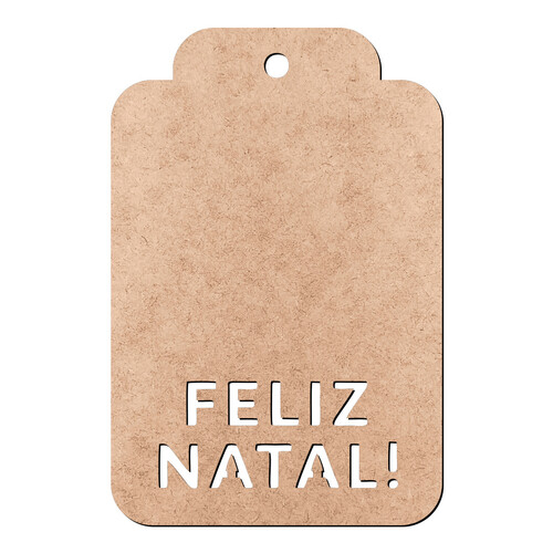 Recorte Tag Feliz Natal / MDF 3mm