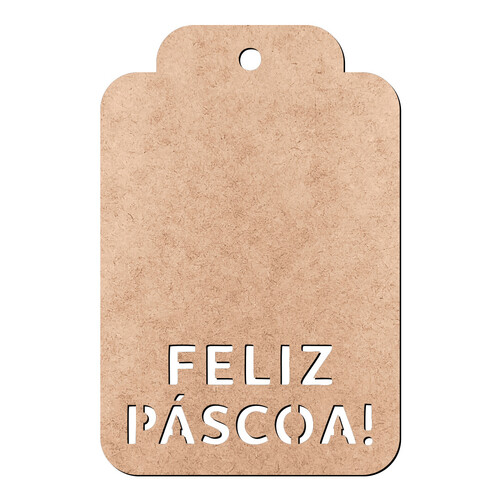 Recorte Tag Feliz Páscoa / MDF 3mm