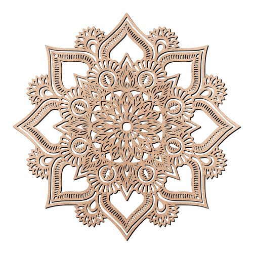 Recorte Mandala Vazada / MDF 3mm