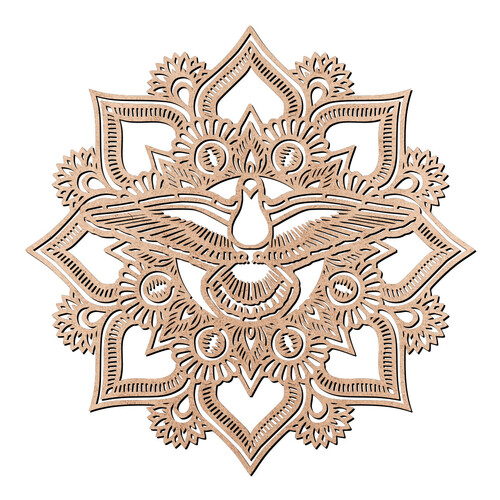 Recorte Mandala Divino Vazada / MDF 3mm
