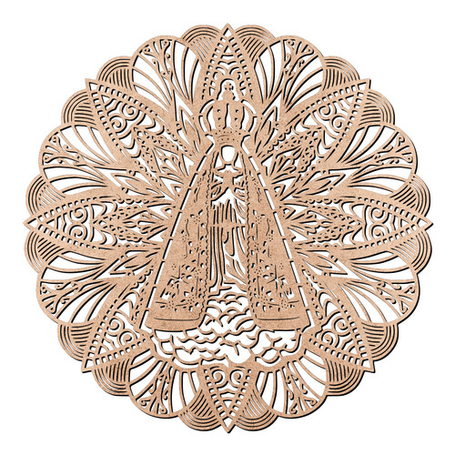 Recorte Mandala Aparecida Vazada / MDF 3mm