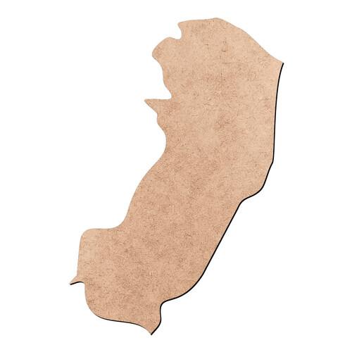 Recorte Mapa ES Liso / MDF 3mm